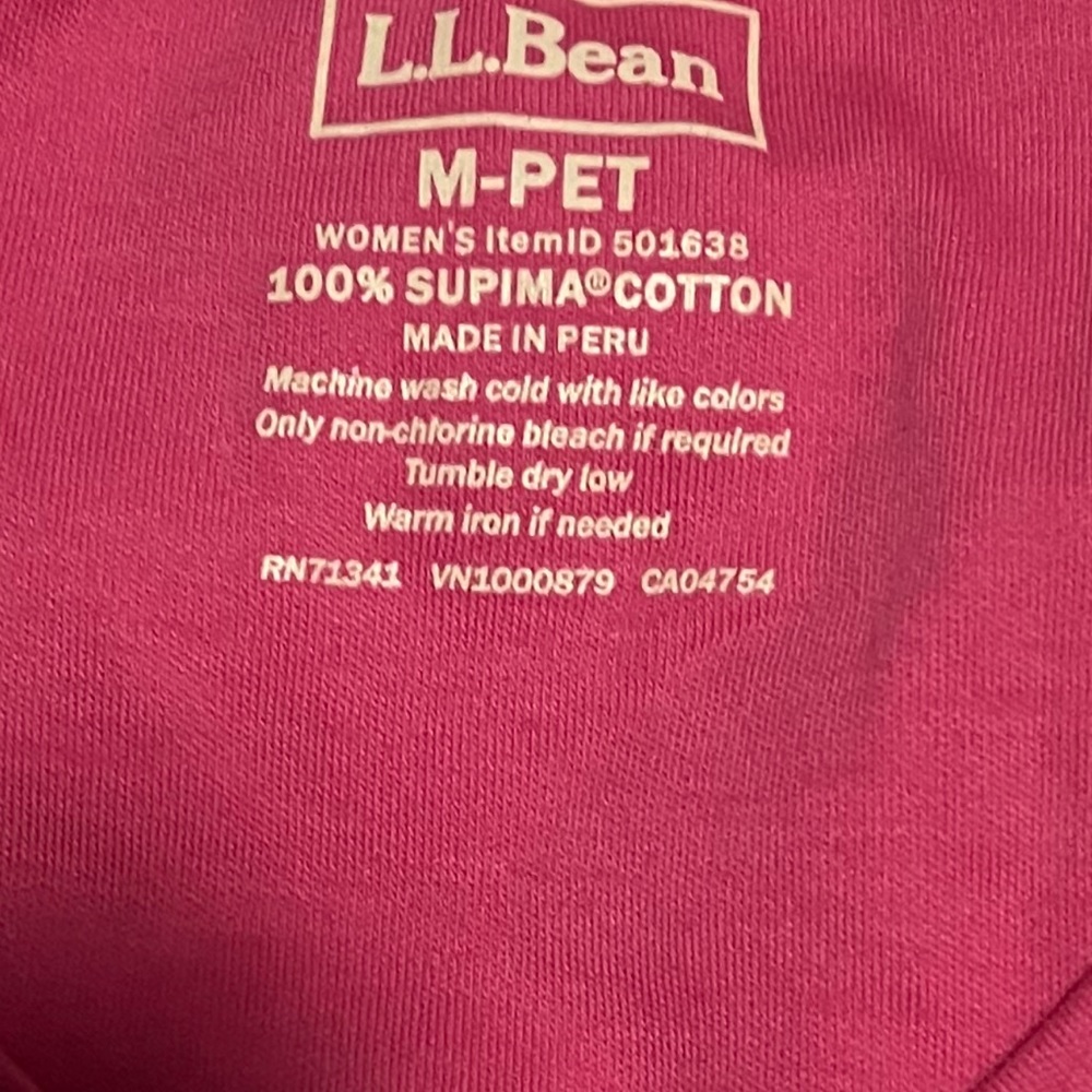 NWOT/ LL Bean Women's Pima Cotton